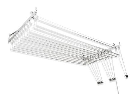 Imagem de Varal de teto ou parede Prático de alumínio medida 1,20 Metros com 12 Varetas Individuais - Varal 10 Varetas + Extensor 2 varetas