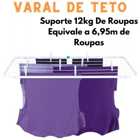 Imagem de Varal De Teto Roupas 90 Cm Reforçado Original Mor