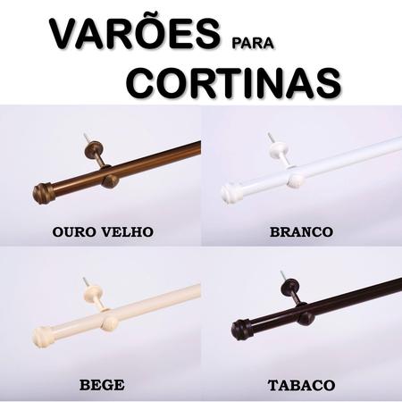 Imagem de Varão Bastão 2 Metros Para Cortina Simples 19mm Varias Cores