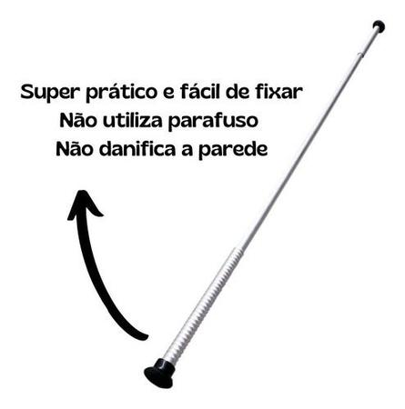 Imagem de Varão Bastão Extensível Regulável Para Cortina De Box 0,50 X 0,90 M