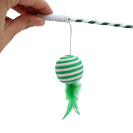 Vareta e Bolinha de Gato Pena e som para brincar gatinhos - Space Pet Imagem de Vareta e Bolinha de Gato Pena e som para brincar gatinhos
