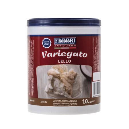 Imagem de Variegato Lello Pasta Sabor Chocolate Branco Com Coco E Amendoas 1kg Fabbri