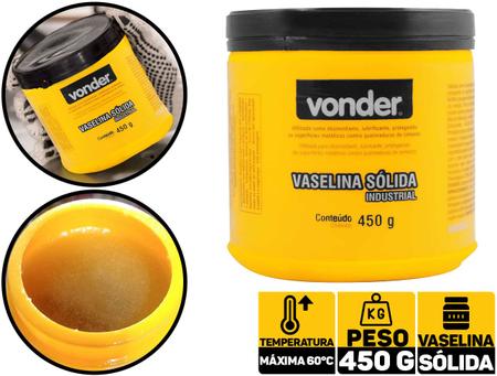 Vaselina Industrial Lubrificante Sólida Multiuso Pote 450g Vonder  5160450000 - Vaselina - Magazine Luiza
