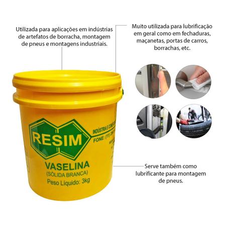 Vaselina Sólida Industrial 3KG - Resim - Vaselina - Magazine Luiza