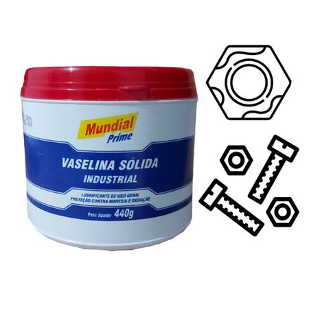 Vaselina Sólida - Uso Industrial Lubrificante Multiuso - MUNDIAL PRIME -  Vaselina - Magazine Luiza