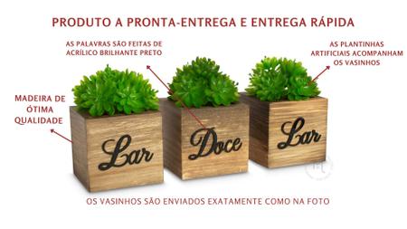 Imagem de Vasinho Decorativo - Frase Lar Doce Lar - Kit Decoracao Sala
