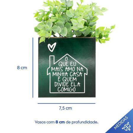 Imagem de Vasinho Decorativo Planta Artificial Sala Cozinha 