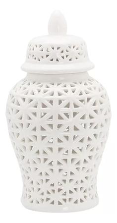 Imagem de Vaso Branco Decorativo Porcelana Chinesa 36X19