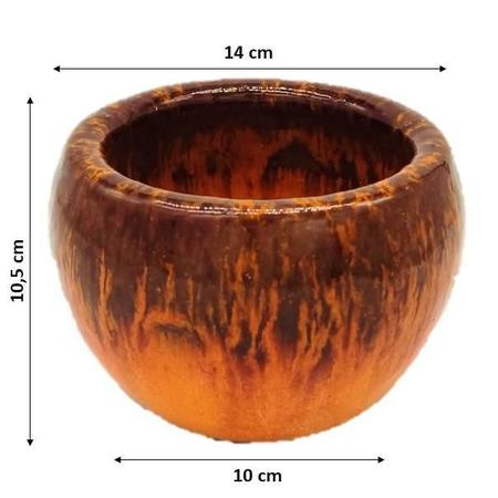 Imagem de Vaso Cachepot Bola 1 Laranja Fogo