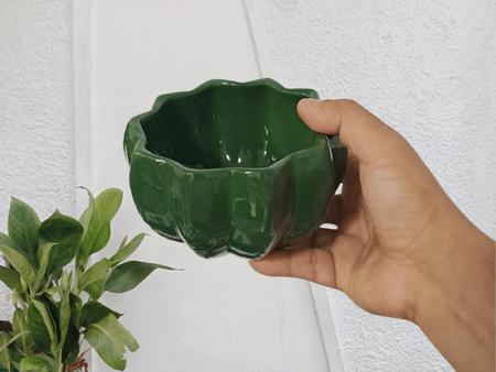 Imagem de Vaso cacto cachepot para mini plantas em cerâmica esmaltada