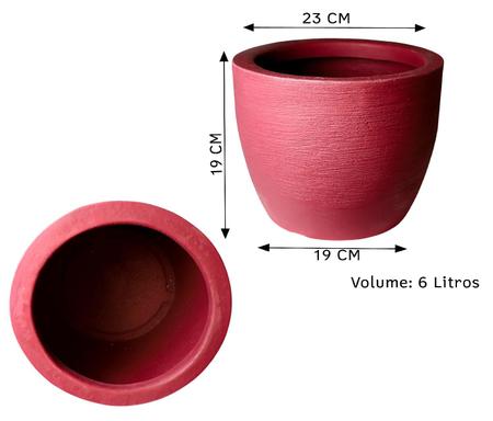 Imagem de Vaso cone redondo decorativo textura grafiato 19x23