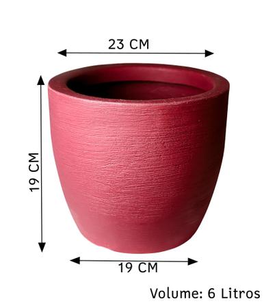 Imagem de Vaso cone redondo decorativo textura grafiato 19x23