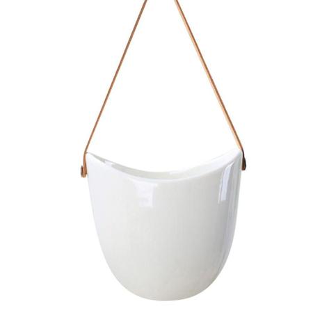 Imagem de Vaso de Cerâmica 11x10cm Suspenso Branco ST57059 Uttil