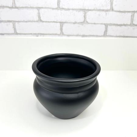 Imagem de Vaso de cerâmica preto fosco 10ax13l/cm