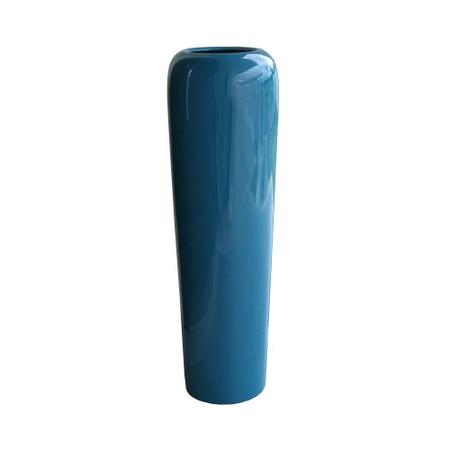 Imagem de Vaso de Fibra de Vidro Estilo Vietnamita 100x30 cm Azul Turquesa