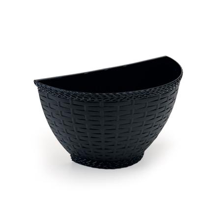 Imagem de Vaso De Parede Rattan P - Jardim Vertical Orquidea Horta Vertical Suculenta Cachepo Meia Lua