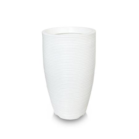 Vaso De Planta 60X38 Redondo Pilão De Polietileno Branco - Foster Plast Imagem de Vaso De Planta 60X38 Redondo Pilão De Polietileno Branco