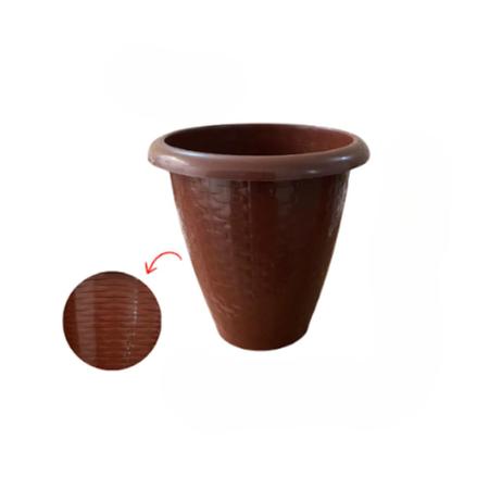 Imagem de Vaso De Planta Pequeno 300ml Redondo Plástico Rattan