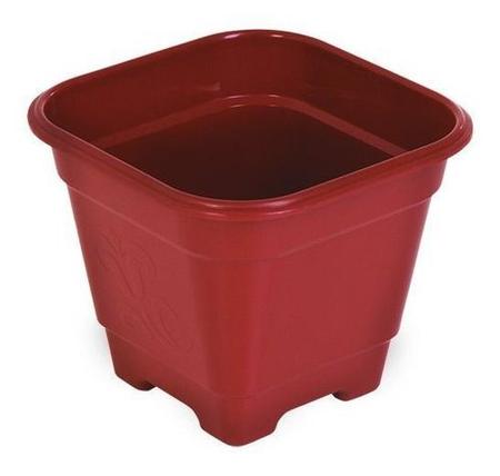 Imagem de Vaso de Plantas Quadrado Médio 29x29x24,5 Vermelho 25294Arqplast