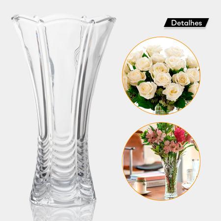 Vaso De Vidro Decoração Solitário Resistente Transparente - Gira Imagem de Vaso De Vidro Decoração Solitário Resistente Transparente