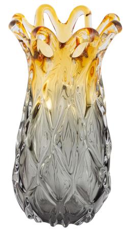 Imagem de Vaso de Vidro Murano Decorativo Ambar Murrines 29cm Jolitex