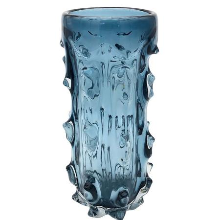 Imagem de Vaso Decorativo de Vidro Azul 33cm ROD0068 BTC