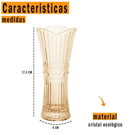 Imagem de Vaso Decorativo de Vidro Cristal Ecológico Para Decoração Plantas Flores Utensílio de Casa Âmbar