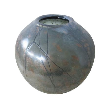Imagem de Vaso Decorativo em Cristal Prateado - 23x24x24cm - Elegância Intemporal em Vasos de Luxo - Design Exclusivo!