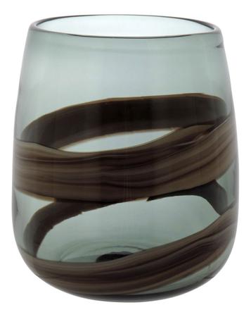 Imagem de Vaso Decorativo Enfeite Casa Vidro 19x17x17cm Marrom