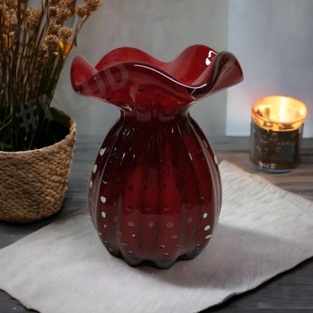 Imagem de Vaso Decorativo Murano Trouxinha Grande Vermelho