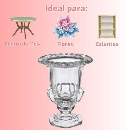 Imagem de Vaso Decorativo Para Flores Cristal Transparente Enfeite de Mesa Estante Design Moderno