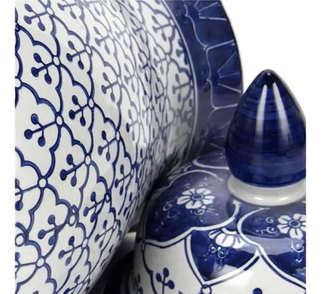 Imagem de Vaso Decorativo Porcelana Classic Blue White Importado 49X25