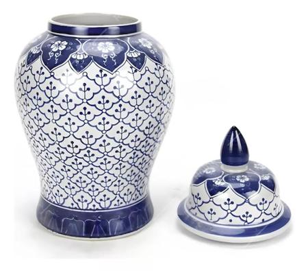 Imagem de Vaso Decorativo Porcelana Classic Blue White Importado 49X25