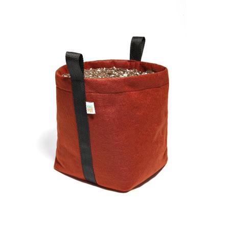 Vaso Flores Plantas Feltro Alças 11 Litros Moderno Vermelho - King Pot Imagem de Vaso Flores Plantas Feltro Alças 11 Litros Moderno Vermelho
