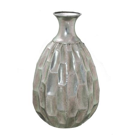 Imagem de Vaso garrafa decorativo em metal prata