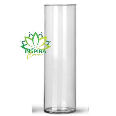 Imagem de Vaso Grande de Vidro Tubo Para Decorar Mesas Festas Luxo Decoração Atemporal 10x50Cm