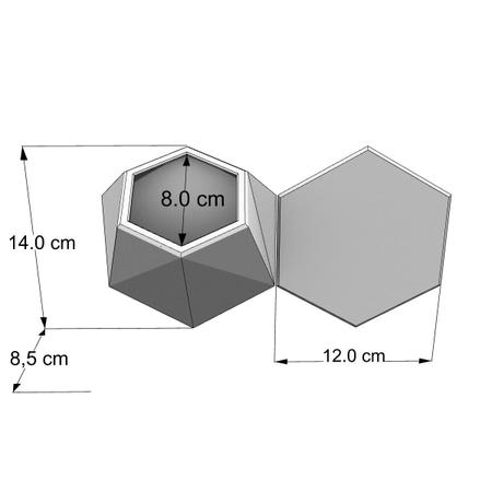 Imagem de Vaso Modular Decorativo de Parede Dupla Face Hexawall35