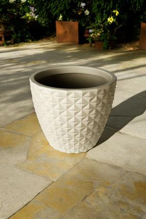 Imagem de Vaso para Planta Cone Redondo Modelo Diamante 3D Decoração Moderna Casa e Jardim 19 x 23