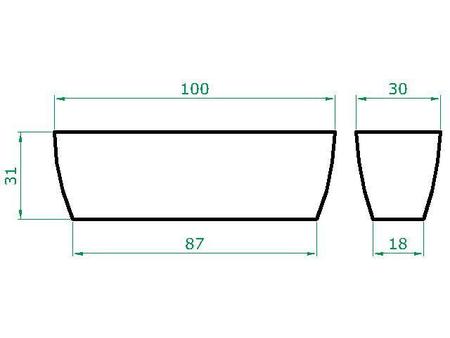 Imagem de Vaso Planta 100x30 Jardineira Floreira Polietileno