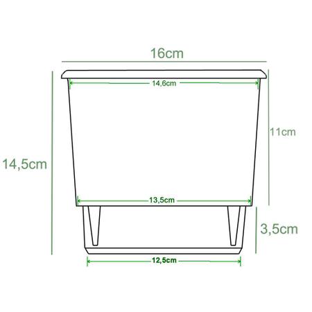 Imagem de Vaso Raiz Autoirrigavel 16x14 Amarelo Cultivar Plantar 5 Un