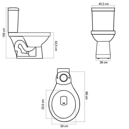 Imagem de Vaso Sanitário com Caixa Acoplada Jacuzzi Perfecta