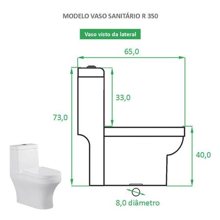 Imagem de Vaso Sanitário Monobloco Reno R 350 Lançamento!