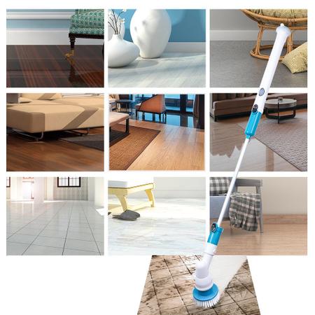 Imagem de Vassoura Elétrica Escova De Limpeza Mop Bivolt é ideal para limpar pisos, paredes, azulejos, janelas, móveis, carros, en