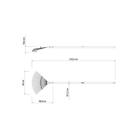 Imagem de Vassoura Regulável 22 Dentes Tramontina em Aço 120 cm