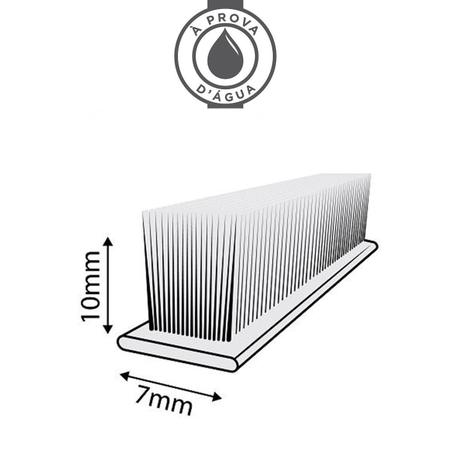 Imagem de Veda Frestas Escova Adesivo Porta Janela 10x7mm 5mts