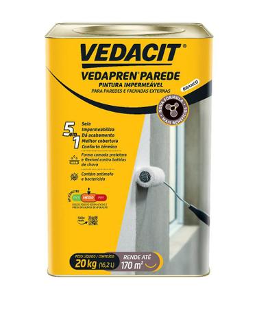 Imagem de Vedacit Pintura Impermeavel Vedapren Parede Branco Lata 20Kg Vedacit