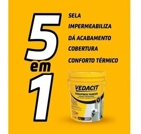 Imagem de Vedacit  Vedapren Parede  Impermeavel  3.6 L Branco Fosco