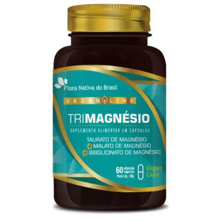 Vegan Tri Magnésio 60 Cápsulas Vegetais Flora Nativa do brasil Imagem de Vegan Tri Magnésio 60 Cápsulas Vegetais Flora Nativa do brasil