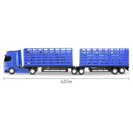 Caminhão Haras Carreta Bitrem Petroleum C/ Cavalo 1/43- Roma - Roma  Brinquedos - Caminhões, Motos e Ônibus de Brinquedo - Magazine Luiza