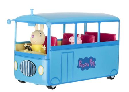 Imagem de Veículo E Mini Figura Ônibus Escolar Peppa Dtc 4606